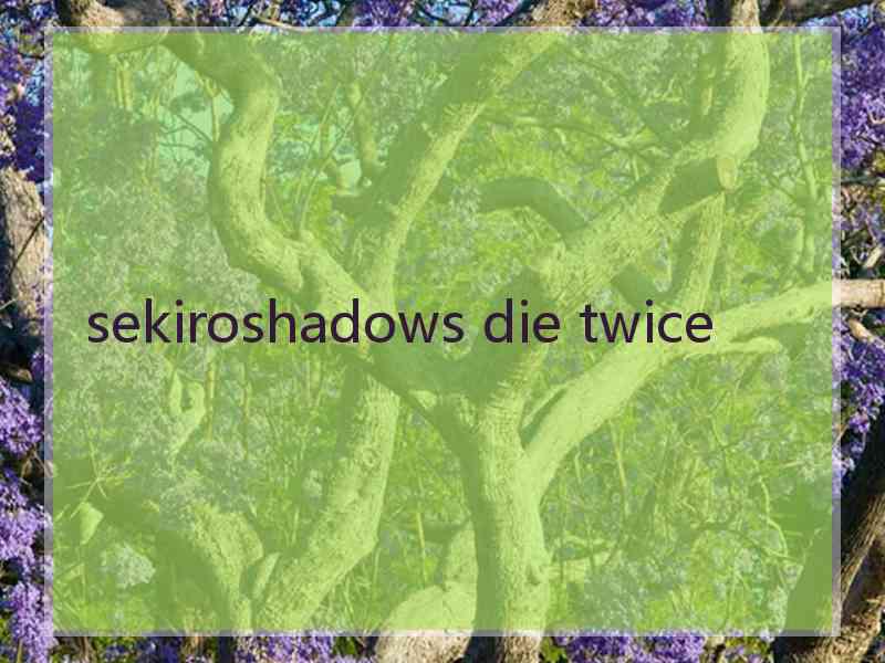 sekiroshadows die twice