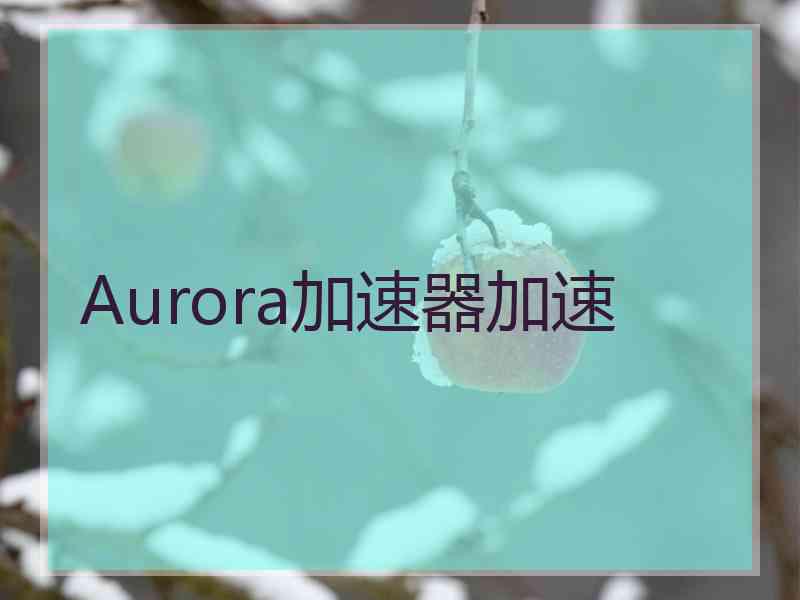 Aurora加速器加速