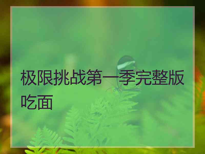 极限挑战第一季完整版吃面