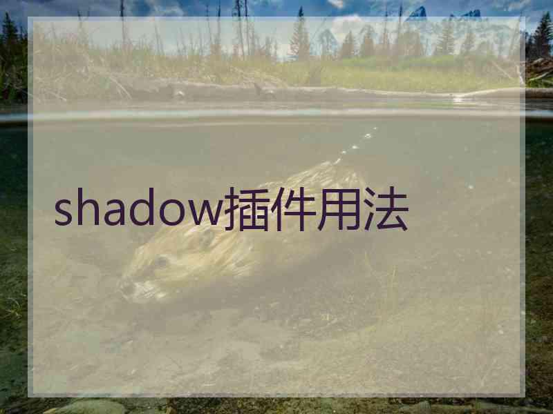 shadow插件用法