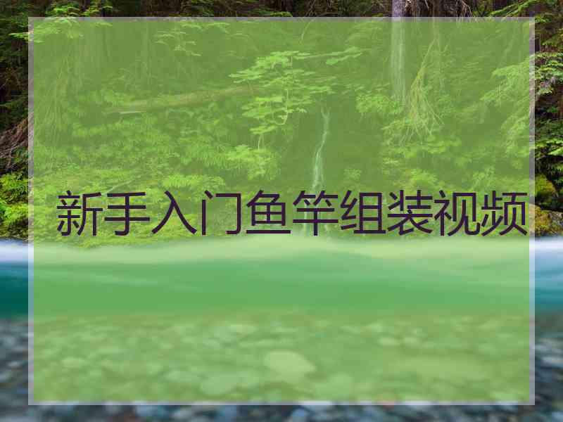 新手入门鱼竿组装视频