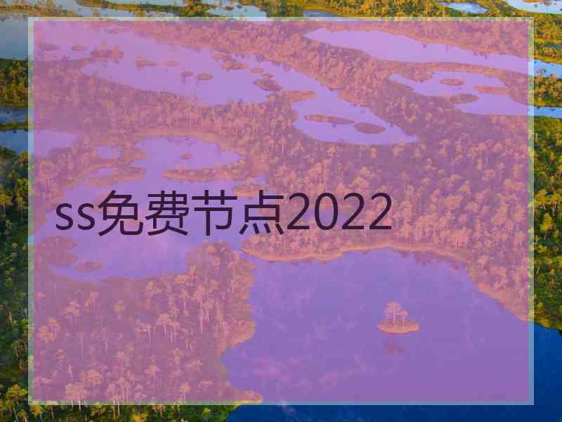 ss免费节点2022