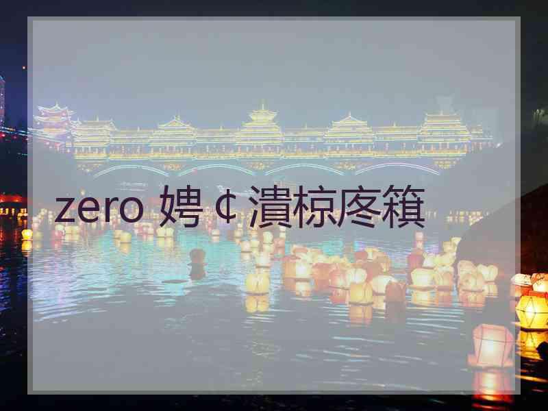 zero 娉￠潰椋庝簯