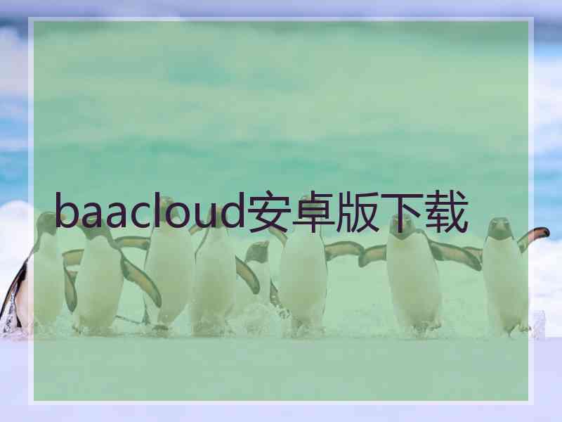 baacloud安卓版下载