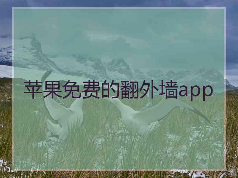 苹果免费的翻外墙app