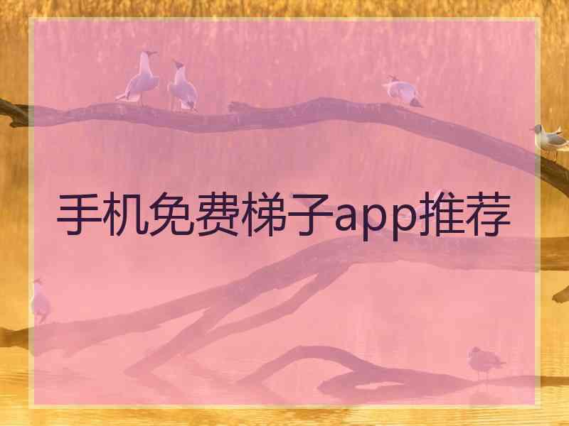 手机免费梯子app推荐