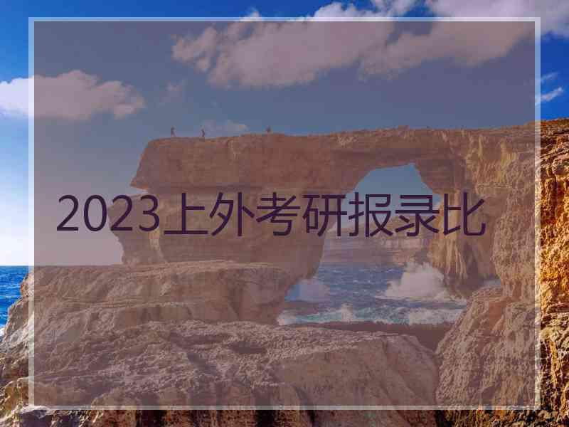 2023上外考研报录比