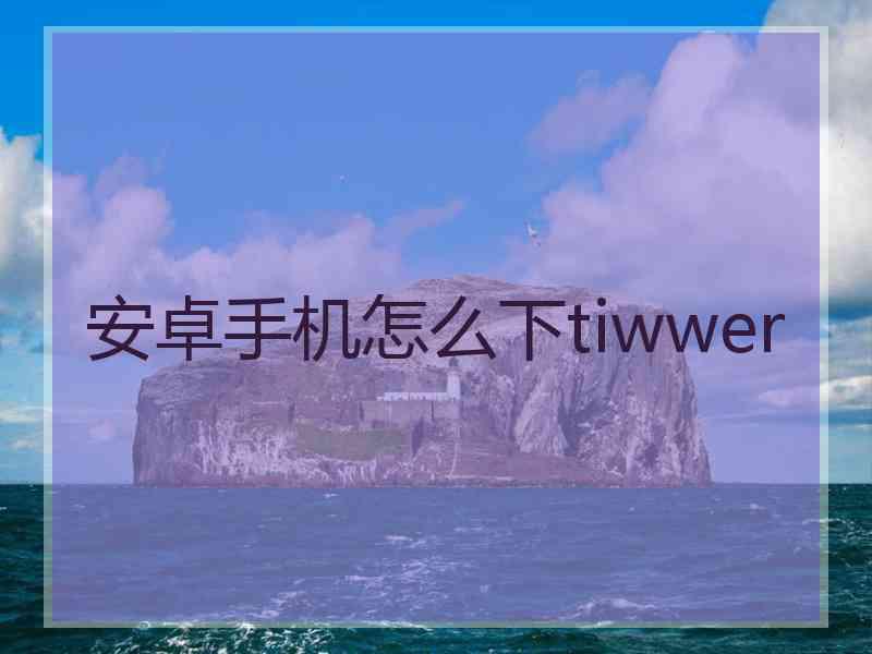 安卓手机怎么下tiwwer