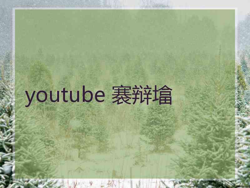 youtube 褰辩墖