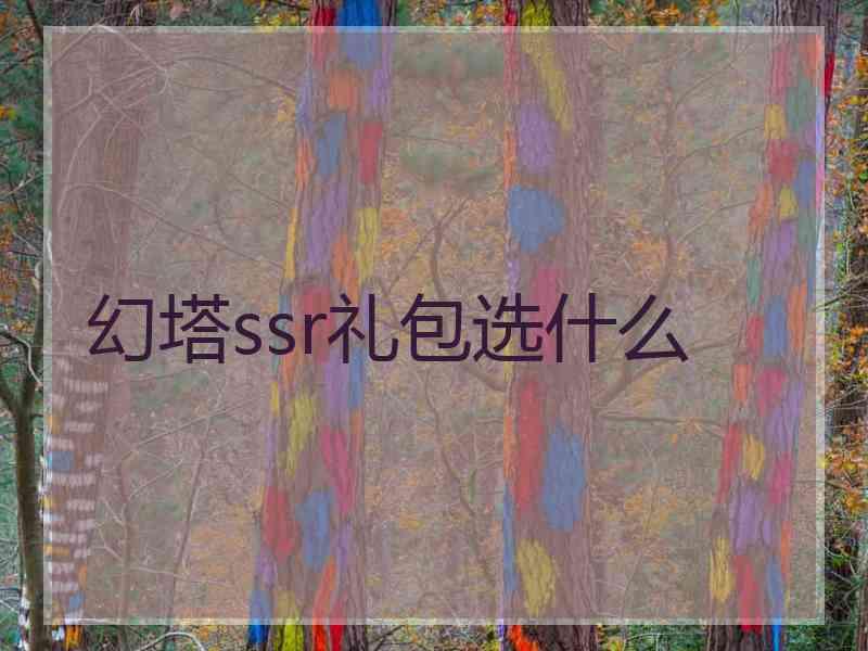 幻塔ssr礼包选什么