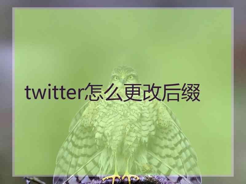 twitter怎么更改后缀