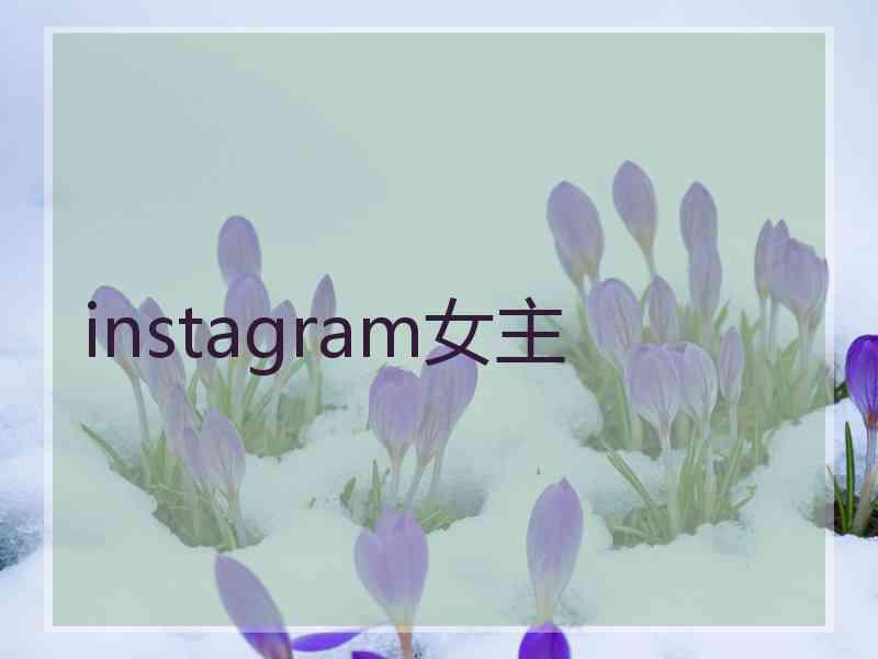 instagram女主