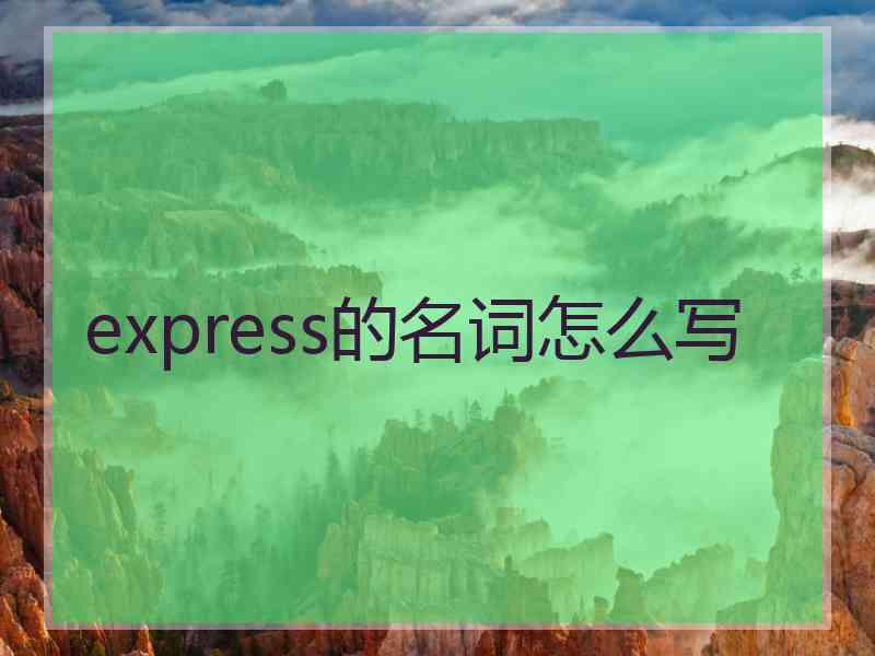 express的名词怎么写